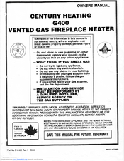 Century Heating G400 Owner's Manual