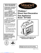 Vermont Castings Chateau DVT38S2 Installation Instructions And Homeowner's Manual
