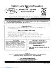 Vermont Castings OD24SHKP Installation And Operation Instructions Manual