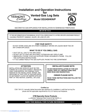 Vermont Castings OD24SHKN Installation And Operation Instructions Manual