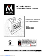 Majestic Vermont Castings ODSHR42 Homeowner's Installation And Operating Manual