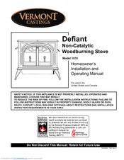 Vermont Castings Defiant 1610 Installation And Operating Manual
