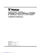 Vestax PMC-07ProISP Owner's Manual