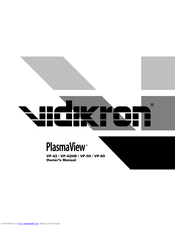 Vidikron PlasmaView VP-42 Owner's Manual