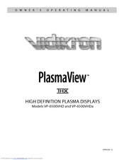 Vidikron PlasmaView VP-6500VHD Owner's Operating Manual