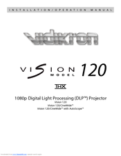Vidikron Vision 120 CineWide with AutoScope Installation & Operation Manual