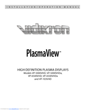 Vidikron PlasmaView VP-6500VHD Installation & Operation Manual