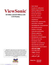 ViewSonic VA1906ma-LED User Manual
