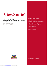 ViewSonic DPX702 Quick Start Manual