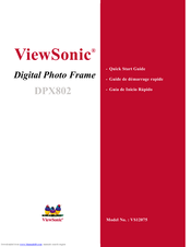 ViewSonic DPX802BSL-BW Quick Start Manual