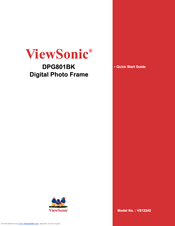 ViewSonic DPG801BK Quick Start Manual