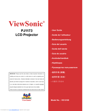 ViewSonic PJ1173 - XGA LCD Projector User Manual