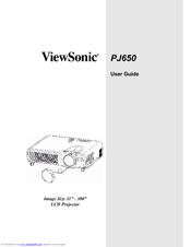 ViewSonic PJ650 User Manual