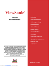 ViewSonic PRO9500 User Manual