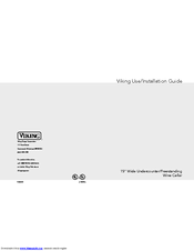 Viking UNDERCOUNTER/FREESTANDING WINE CELLAR Use & Installation Instructions Manual
