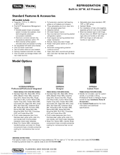 Viking VCFB364SS Specification Sheet
