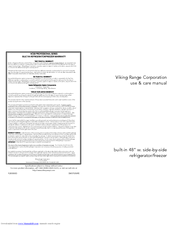 Viking F20398A Use And Care Manual