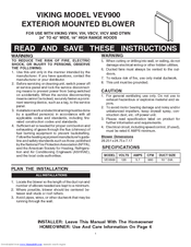 Viking VEV900 Instructions Manual