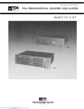 Toa E 111 User Manual