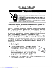 Vinotemp WINEMATE VINO-1900SS Installation Instructions Manual