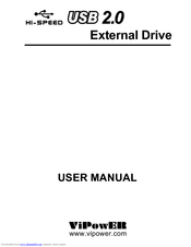 VIPowER USB 2.0, 5.25-inch External Enclosure VP-6228T User Manual