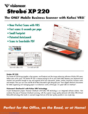 Visioneer Strobe XP 220 Specification Sheet