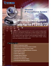 Vivotek PT3123 Technical Specifications