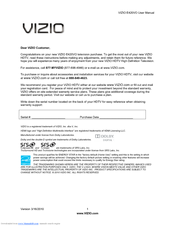 Vizio E420VO Manuals | ManualsLib