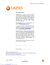 Vizio GV42L FHDTV10A User Manual