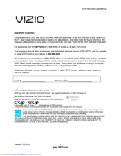 Vizio M220NV Razor LED User Manual