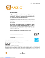 Vizio VL260M - Full HD 1080p LCD HDTV User Manual