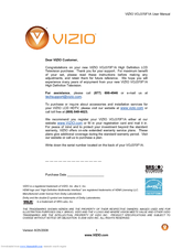 Vizio VOJ370F User Manual
