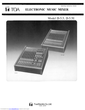 Toa D-5.5E Operating Instructions Manual