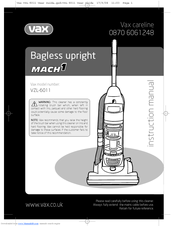 Vax VZL-6011 Instruction Manual