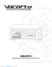 VocoPro CDG-X3P II Owner's Manual