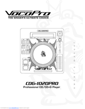 VocoPro CDG-1020PRO Manual