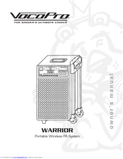 VocoPro Portable Wireless PA System WARRIOR Owner's Manual
