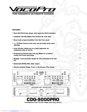 VocoPro CDG-9000PRO Owner's Manual