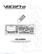 VocoPro CDG-6000RV Owner's Manual