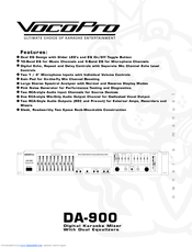 VocoPro DA-900 Owner's Manual