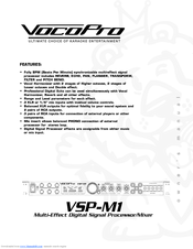 VocoPro VSP-M1 Owner's Manual