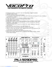 VocoPro PKJ-9090PRO Owner's Manual