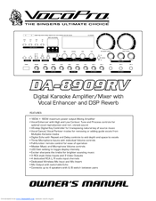 VocoPro DA-8909RV Owner's Manual