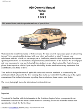 Volvo 960 Owner's Manual