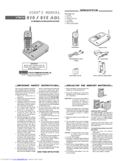 VTech 910 ADL User Manual
