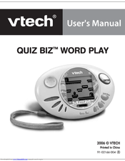 VTech Quiz Biz Word Play User Manual