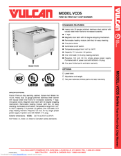 Vulcan-Hart VCD5 Specifications