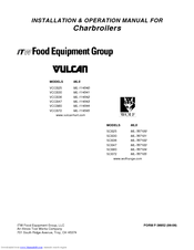 ITW Food Equipment Group Vulcan VCCB72 Installation And Operation Manual