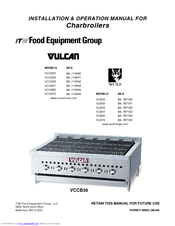 ITW Food Equipment Group Vulcan VCCB72 Installation And Operation Manual