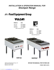 ITW Food Equipment Group Vulcan VSP100 Installation And Operation Manual
